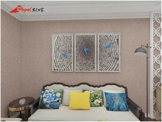 君匠世家藝術壁材:天然貝殼砂分揀燒制的七彩貝殼