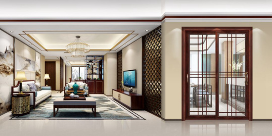 藝術門窗在新中式建筑中大放異彩