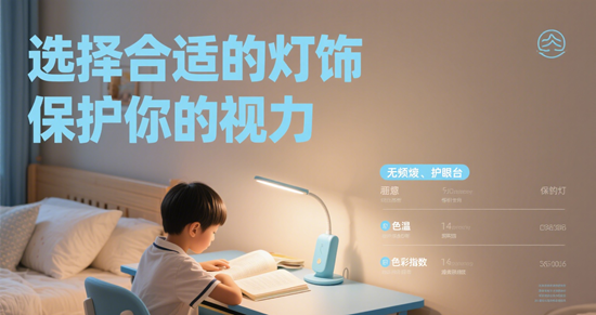 燈飾與健康：選擇合適的照明保護你的視力