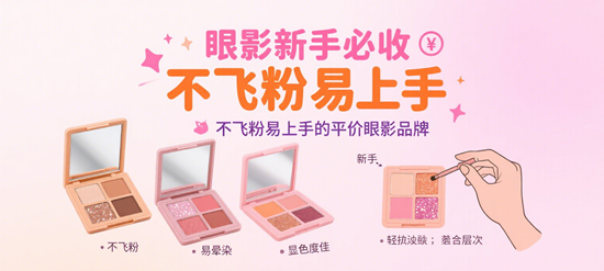 眼影新手必收！4個不飛粉易上手的平價眼影品牌