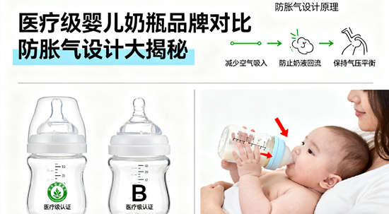 醫(yī)療級(jí)嬰兒奶瓶品牌對(duì)比：防脹氣設(shè)計(jì)大揭秘