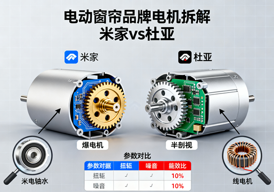 電動(dòng)窗簾品牌電機(jī)拆解：米家vs杜亞，當(dāng)“卷王”遇上“老炮兒”