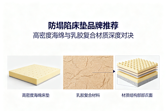 防塌陷床墊品牌推薦：高密度海綿與乳膠復合材質深度對決