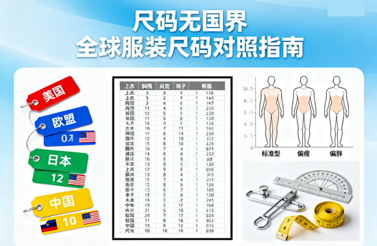 尺碼無國界：全球服裝尺碼對照指南
